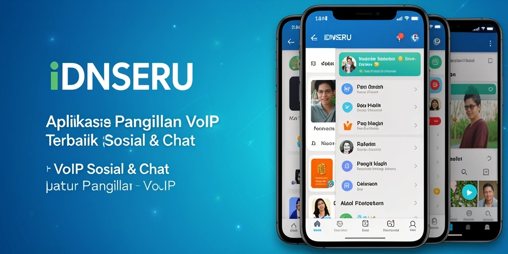 Tampilan antarmuka aplikasi IDNSERU untuk VoIP Panggilan yang modern dan intuitif.