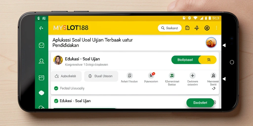 Antarmuka MYSLOT188 yang interaktif untuk Soal Ujian.