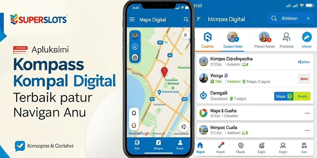Tampilan antarmuka utama SUPERSLOTS sebagai aplikasi Kompas Digital yang intuitif.